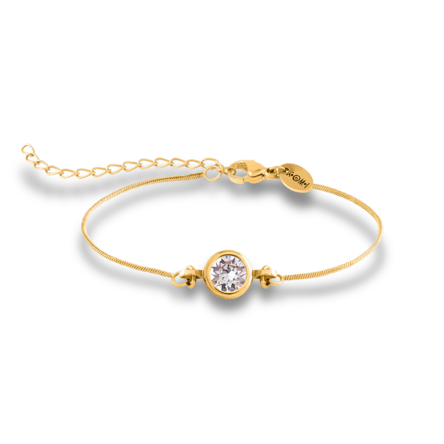 1 Birthstone Bracelet - Gold