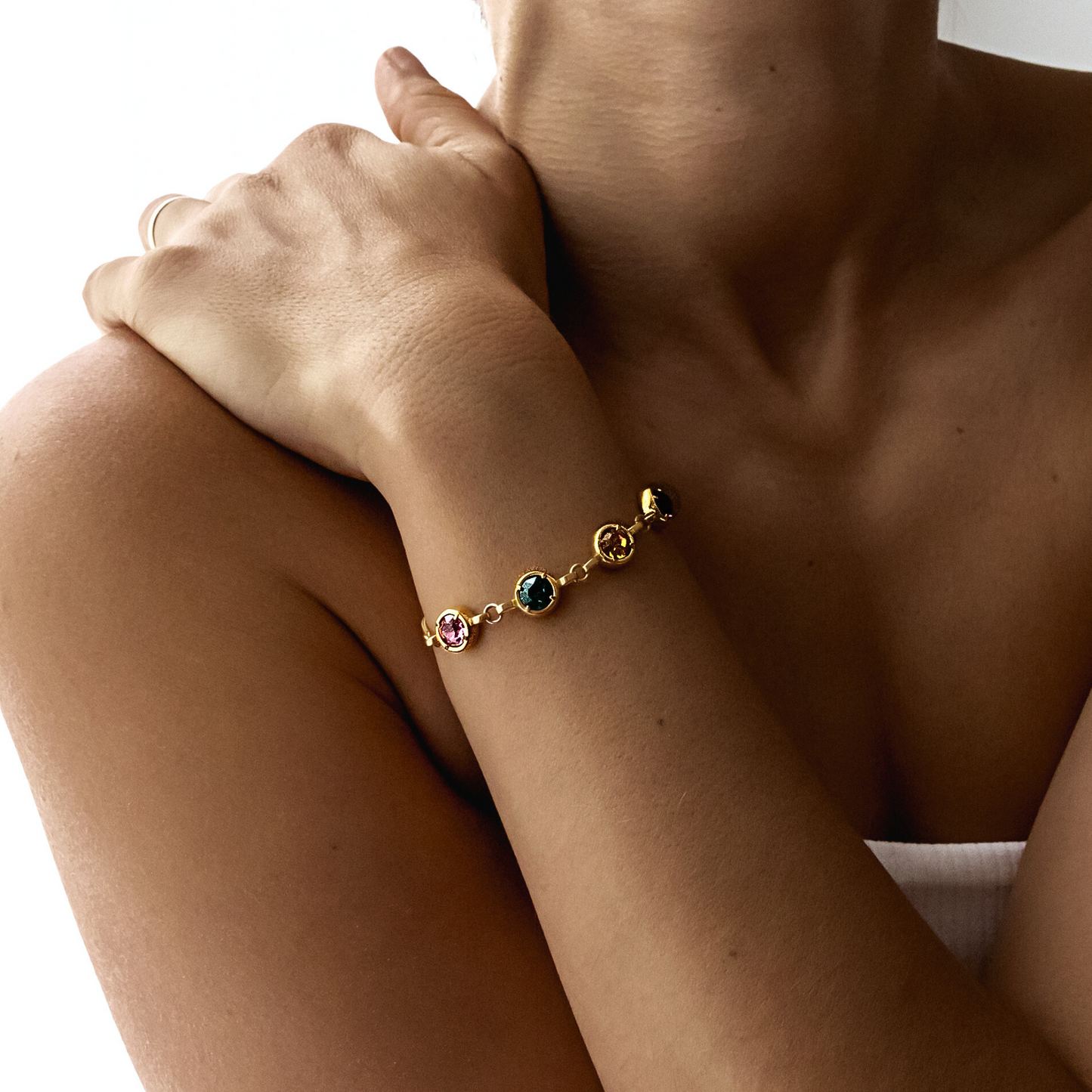 4 Birthstone Bracelet - Gold